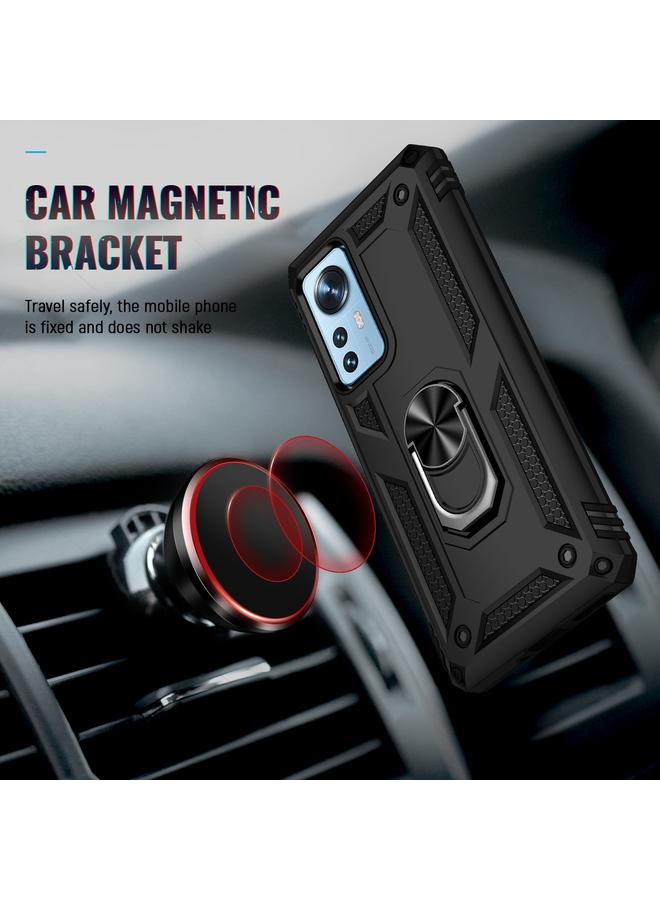 إيروريكس جراب لهاتف Xiaomi 12 مقاوم للصدمات مصنوع من مادة TPU + PC مع حامل - Image 4