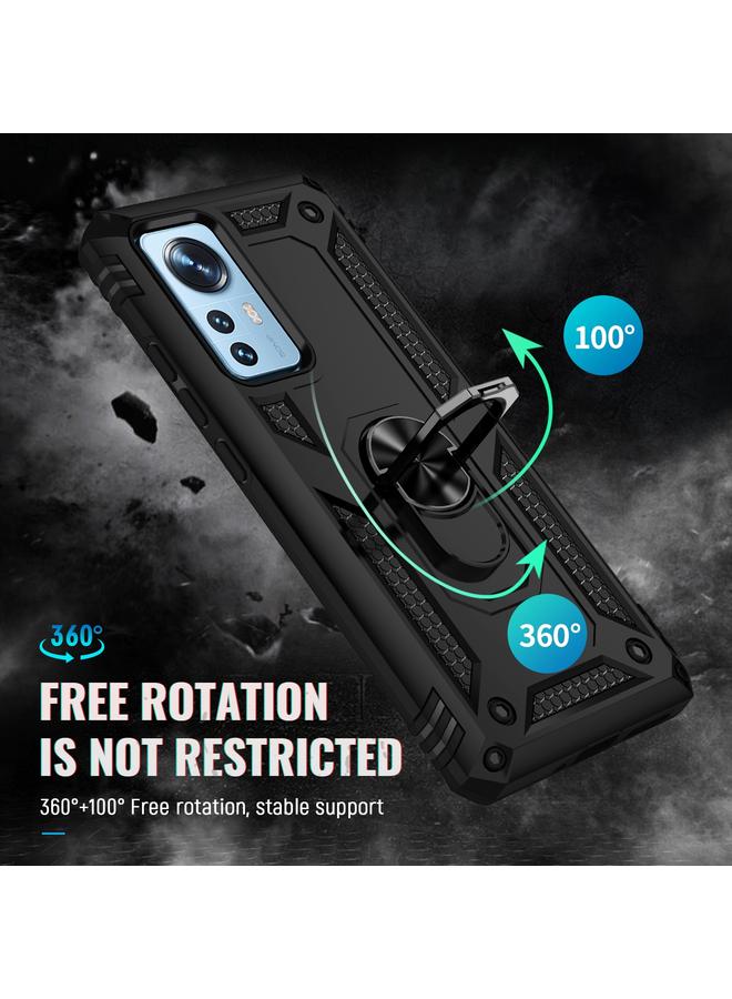 إيروريكس جراب لهاتف Xiaomi 12 مقاوم للصدمات مصنوع من مادة TPU + PC مع حامل - Image 3