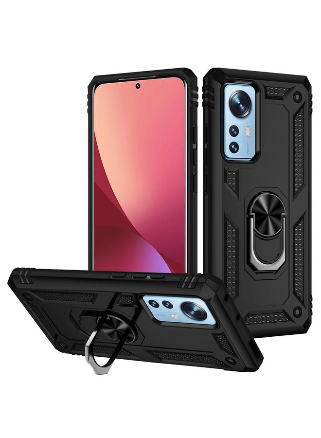 إيروريكس جراب لهاتف Xiaomi 12 مقاوم للصدمات مصنوع من مادة TPU + PC مع حامل - Image 1