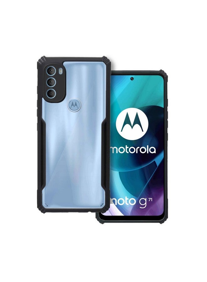 بلاس غطاء حماية خلفي 360 درجة مع إطار أسود لهاتف موتورولا موتو جي 71 5 جي - أسود - Image 1