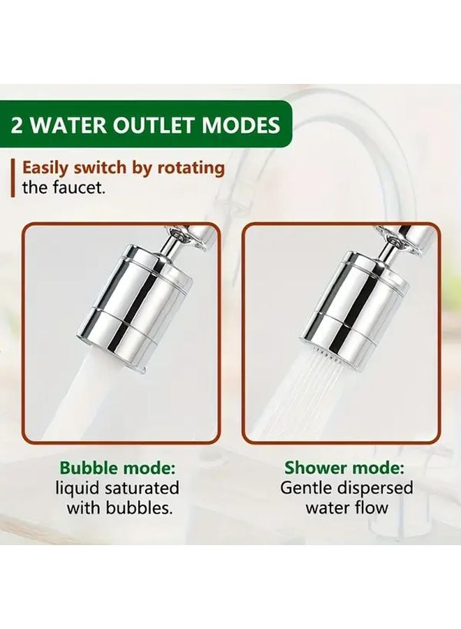 صنبور ثنائي الوضع متين دوار 360 درجة مقاوم للرش التثبيت السريع لحوض المطبخ والحمام - Image 5