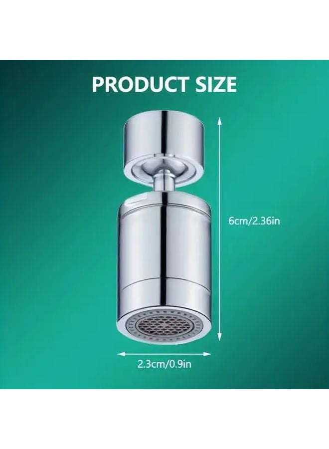 صنبور ثنائي الوضع متين دوار 360 درجة مقاوم للرش التثبيت السريع لحوض المطبخ والحمام - Image 1