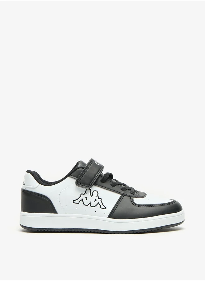 Kappa Boys Panelled Sports Shoes with Hook and Loop Closure