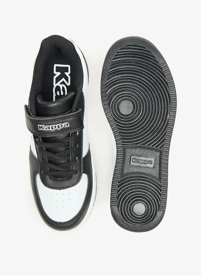 Kappa Boys Panelled Sports Shoes with Hook and Loop Closure