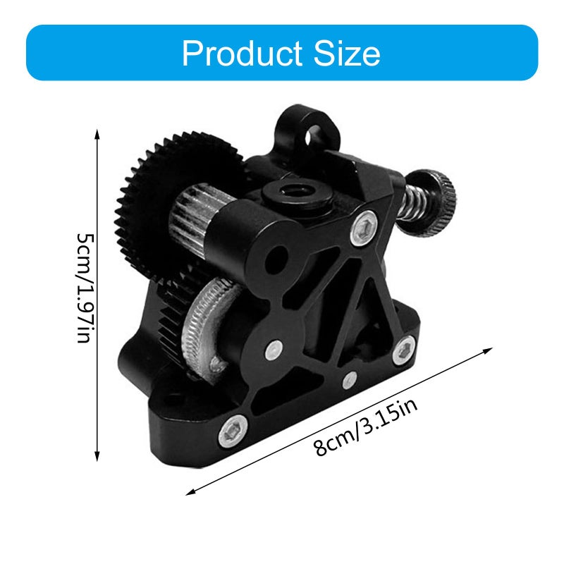Blue Aluminum Alloy Extruder Motor Large Gear Strong Stability for 3D Printer - Image 4