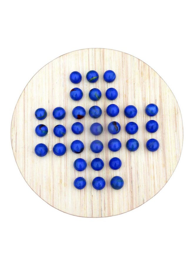 HomeCute Homecute Wooden Solitaire Board with 33 Glass Marbles, Brainvita Unique Game, Best Gift for Kid’s, Teens & Adult, Wooden Solitaire, Made in India.  - Image 2