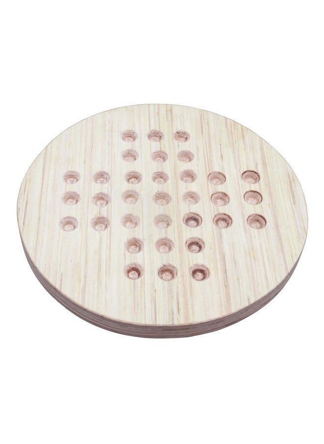 HomeCute Homecute Wooden Solitaire Board with 33 Glass Marbles, Brainvita Unique Game, Best Gift for Kid’s, Teens & Adult, Wooden Solitaire, Made in India.  - Image 3