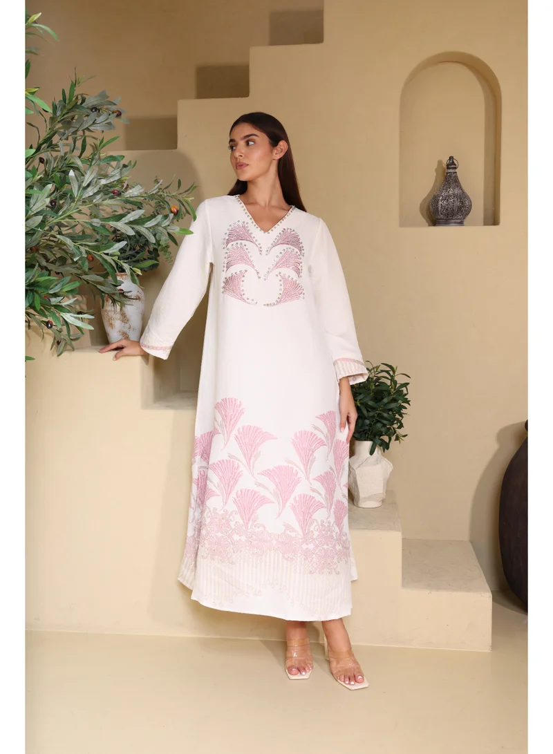 اكسا جلابيات مطرزة بالكريستال العصري