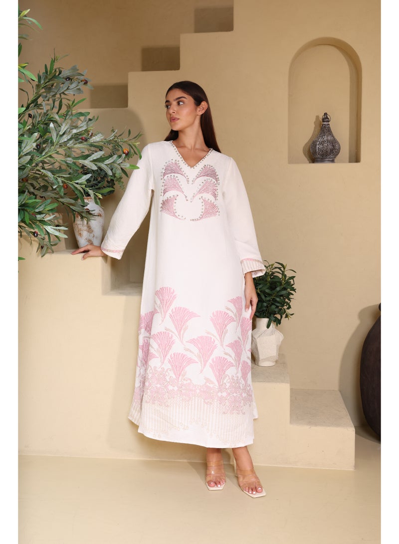 اكسا جلابيات مطرزة بالكريستال العصري - Image 1