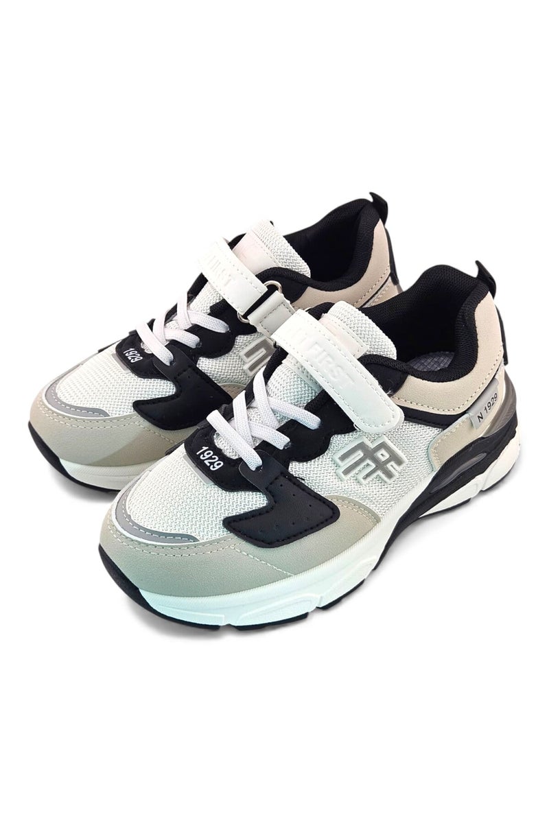 Feet First Bolt Flow Kids Lightweight Sports Sneakers 86-464-04 White/Black - Image 3
