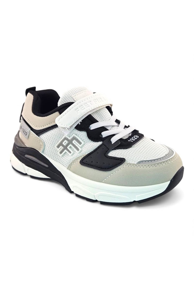 Feet First Bolt Flow Kids Lightweight Sports Sneakers 86-464-04 White/Black - Image 2