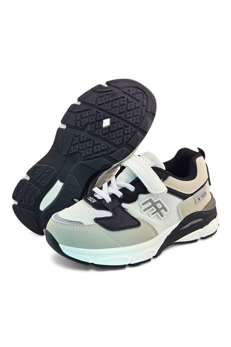 Feet First Bolt Flow Kids Lightweight Sports Sneakers 86-464-04 White/Black - Image 4