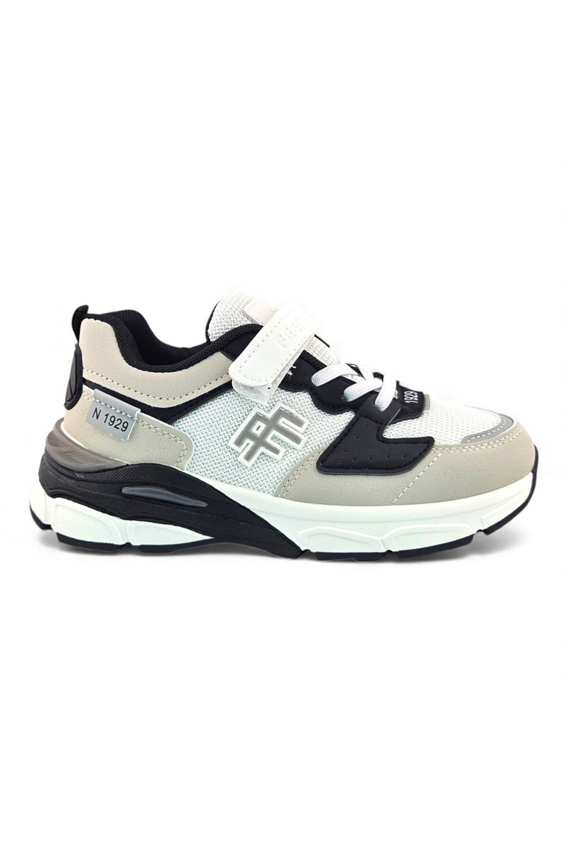 Feet First Bolt Flow Kids Lightweight Sports Sneakers 86-464-04 White/Black - Image 1