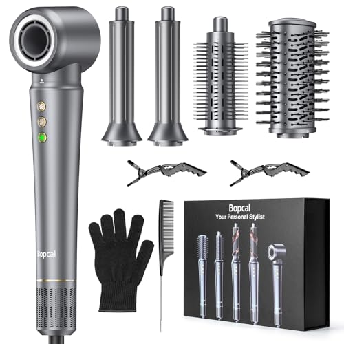 Bopcal 5 in 1 Hot Air Styler Wrap for Women - High-Speed Frizz-Free Hair Dryer Brush, Ion Fast Drying Auto Wrap Cruler, No Heat Damage Air Styler Wrap - Curl, Volumize, Straighten, Gift Idea - Image 1