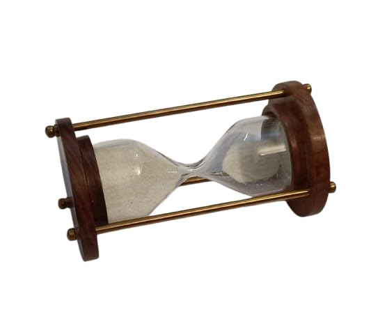 1 Minute Antique Wooden and Brass Sand Timer Hour Glass Sandglass Clock Ideal for Exercise Tea Making Antique Nautical Decor Theme 1 Minutes Home & Office Décor  - Image 4