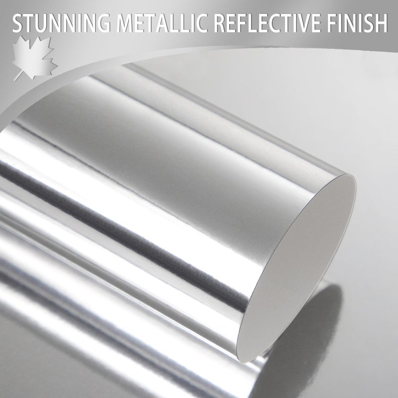 PENPRIS 25 Sheets Sliver Mirror Cardstock Paper - 250gsm/92Ib Metallic Reflective Paper for Crafts, A4 Foil Cardstock for DIY Projects Birthday Party Decoration PAP20SR25 - Image 3