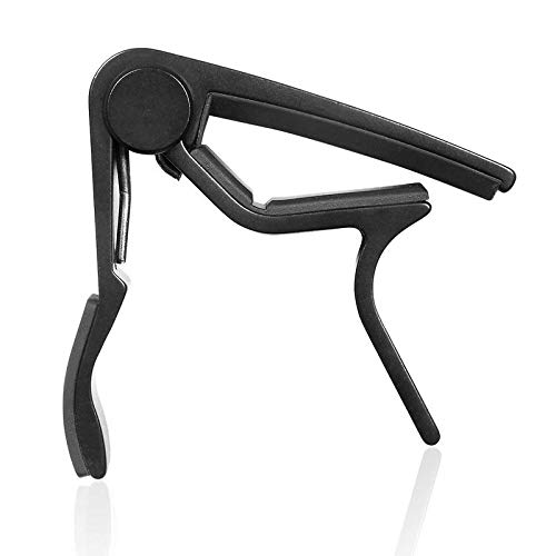 MUSTANG 6 String Single-handed Guitar Capo For Acoustic Electric Guitar - 2 Pack of Black and Silver - Image 5
