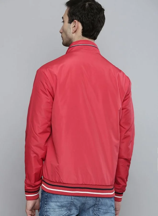 ذا انديان كراج كو The Indian Garage Co Men Slim Fit Solid High Neck Long Sleeves Jacket