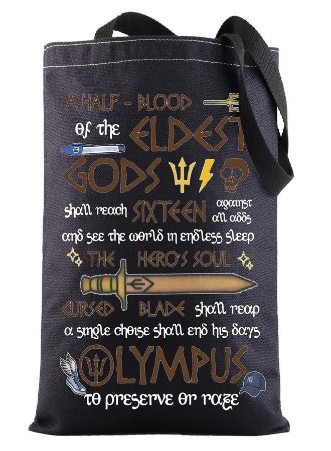 G2TUP Heroes of Olympus Shoulder Bag Book Lover Inspired Gift Riptide Sword Tote Bag Movie Merch (A Half Bl TG) - Image 1