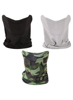 Baeskii 3 PCS Neck Gaiter Fishing Mask Bandana Sun Wind Dust Protection UV Headwear Balaclava Magic Scarf for Men Women Hunting, Cycling, Motorcycling, Running  - Image 1