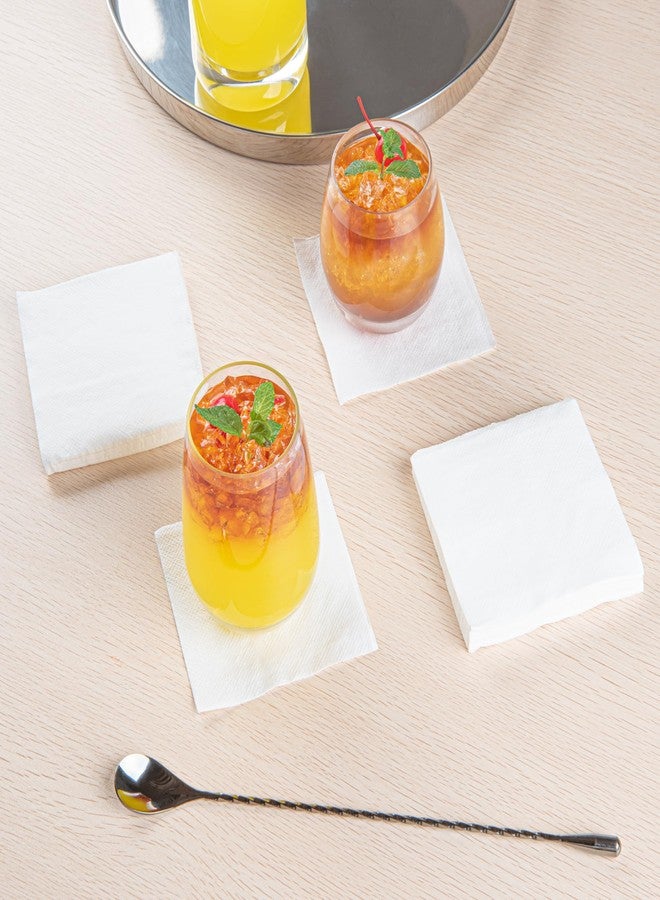 Restaurantware-Saving Nature 9 x 9 Inch Disposable Napkins For Party, 500 Durable Restaurant Napkins - 1 Ply, With Snowflake Designs, White Paper Napkin, Sustainable, For Cafes or Homes - Image 4