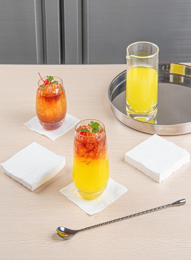 Restaurantware-Saving Nature 9 x 9 Inch Disposable Napkins For Party, 500 Durable Restaurant Napkins - 1 Ply, With Snowflake Designs, White Paper Napkin, Sustainable, For Cafes or Homes - Image 3