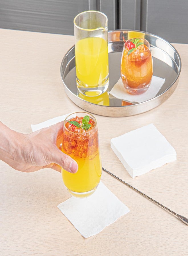 Restaurantware-Saving Nature 9 x 9 Inch Disposable Napkins For Party, 500 Durable Restaurant Napkins - 1 Ply, With Snowflake Designs, White Paper Napkin, Sustainable, For Cafes or Homes - Image 5