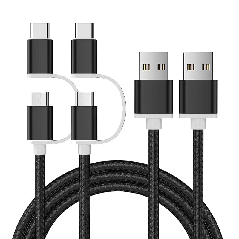 Accessonico 2 Pack Charger Cord Compatible with Amazon Fire Kids Tablet, Replacement for Fire 7, Kindle Fire 10 7th, Old & New Generation Fire Tablets, Compatible with Samsung Galaxy A54 Fast Charging Cable - Image 1