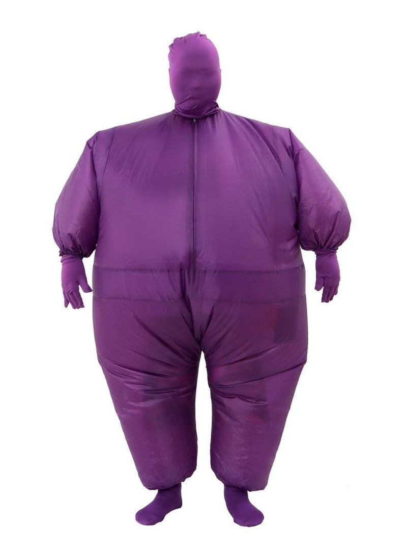 Inflatable Full Body Blow Up Costume Suit, Adult Size Inflatable Fat Chub Suit, Fancy Dress Party Costume (Purple)  - Image 1