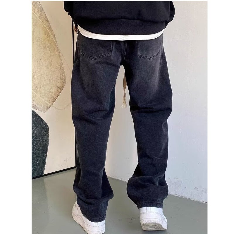 Unisex Classic Denim Jeans Loose Fit Daily Outdoor Wear - Image 5