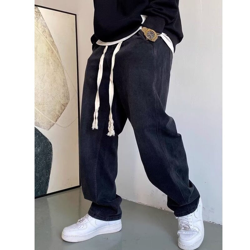 Unisex Classic Denim Jeans Loose Fit Daily Outdoor Wear - Image 4