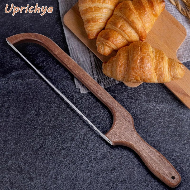 Uprichya Wooden Bread Bow Knife for Sourdough, Bread Saw for Homemade Bread, Sourdough Knife Slicer for Slicing, Sourdough Bread Cutter - Image 5
