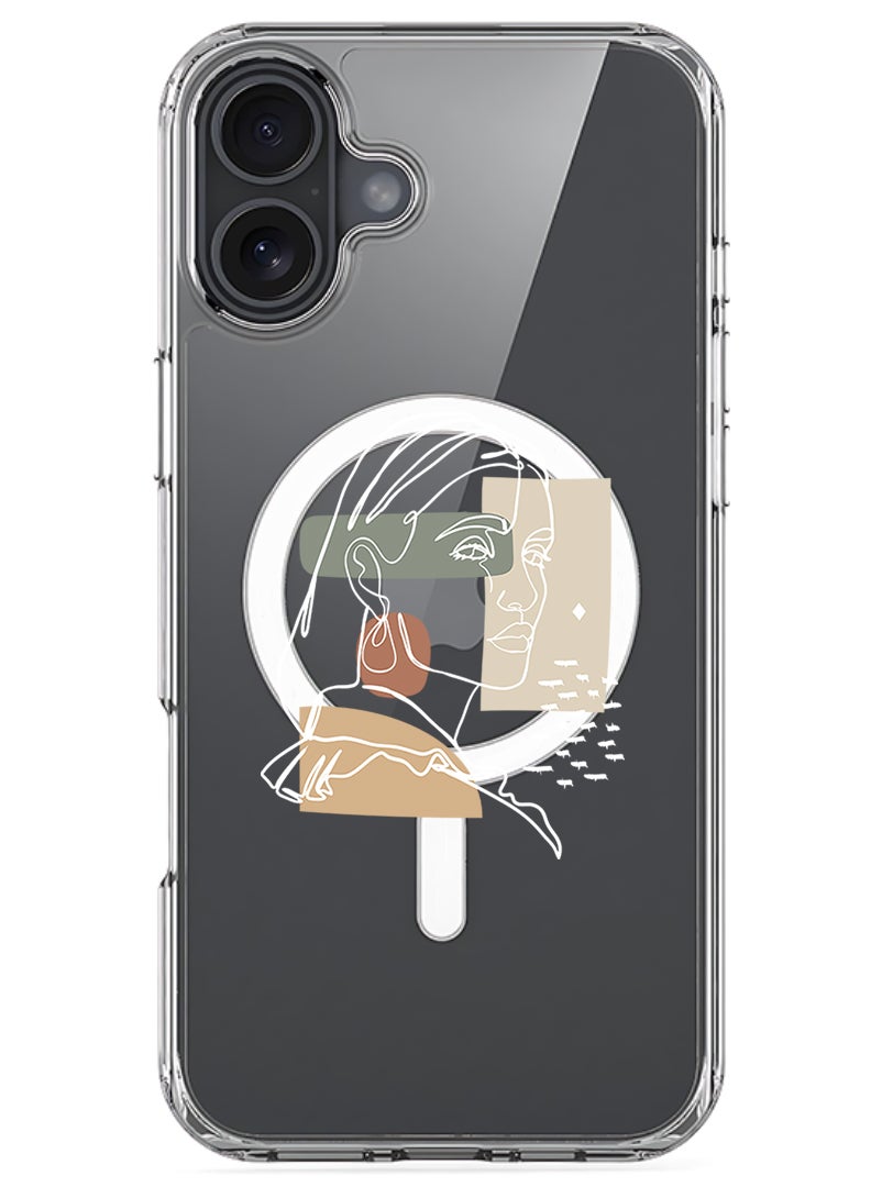 Theodor Magnetic Case for Apple iPhone 17 Compatible with MagSafe Wireless Charging, Shockproof Phone Bumper Cover - Women - White - Image 1