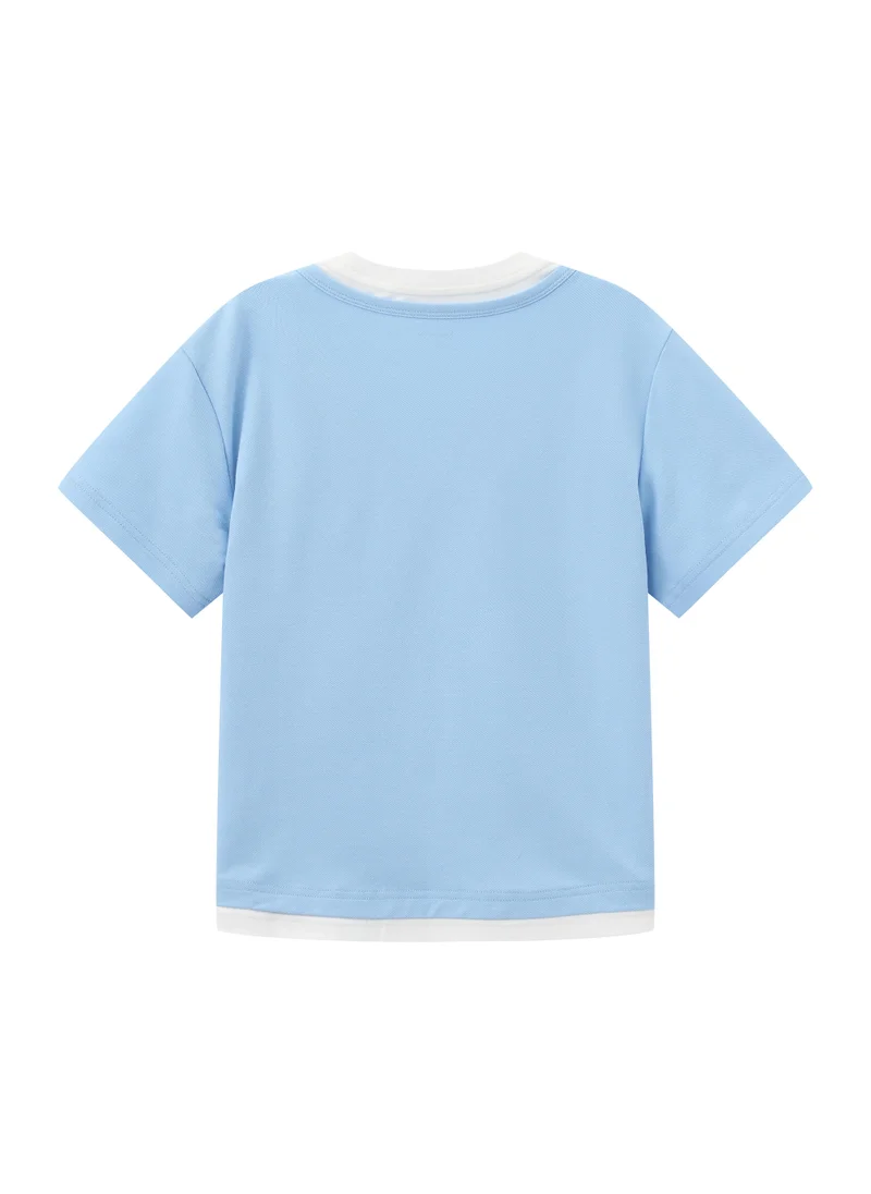 بالابالا Kids Boys Round neck short-sleeved T-shirt