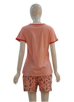 JOANNA JOANNA Women's This Is Our Happy Place Quotes Shirt and Short Pajama Set, Pink  - Image 5