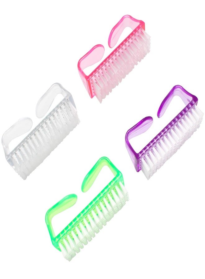 YEEPSYS Handle Grip Nail Brush, Hand Fingernail Brush Cleaner Scrubbing Kit Pedicure for Toes and Nails Men Women (Muticolored D，Big Size) - Image 1