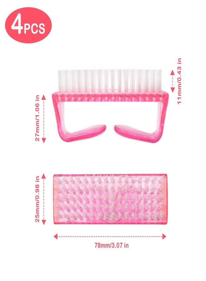 YEEPSYS Handle Grip Nail Brush, Hand Fingernail Brush Cleaner Scrubbing Kit Pedicure for Toes and Nails Men Women (Muticolored D，Big Size) - Image 2