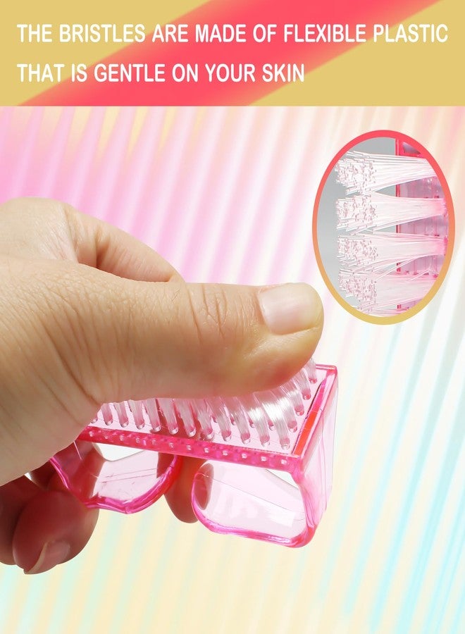 YEEPSYS Handle Grip Nail Brush, Hand Fingernail Brush Cleaner Scrubbing Kit Pedicure for Toes and Nails Men Women (Muticolored D，Big Size) - Image 4