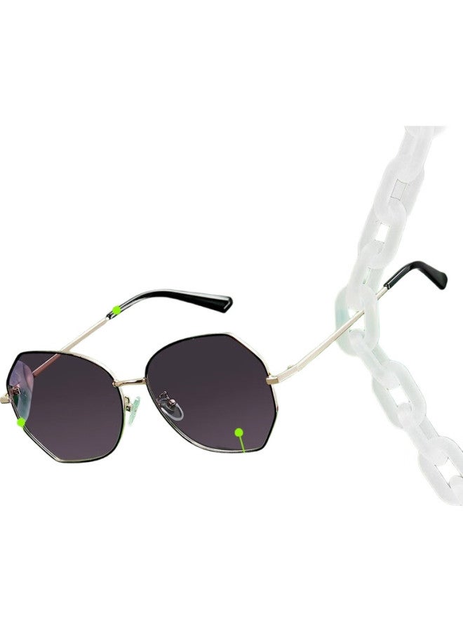 VEGOOS (Vegoos) Women'S Korean Street Style Metal Trend Uv Protection Polarized Driving Sunglasses Female Sy8063 - Image 3