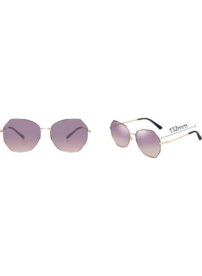 VEGOOS (Vegoos) Women'S Korean Street Style Metal Trend Uv Protection Polarized Driving Sunglasses Female Sy8063 - Image 2