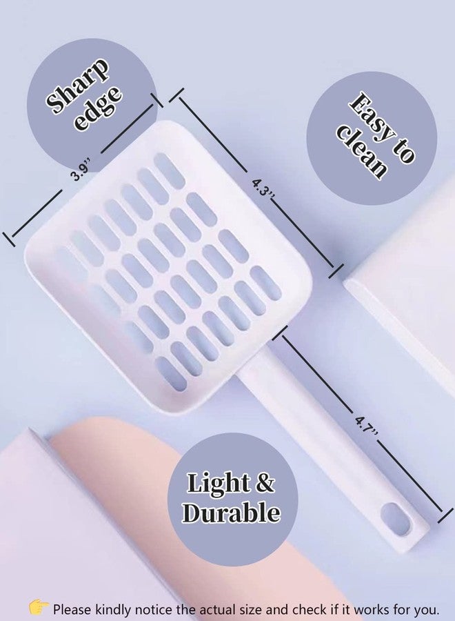 Tookincmo Cat Litter Scooper with Caddy, Cat Scooper for Litter Box with Holder Stand, Durable, Neat and Convenient - Matte White - Image 5