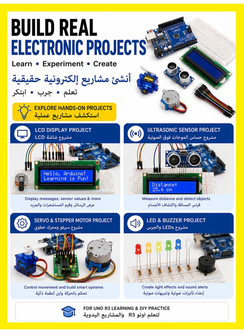 BASEMENT-1 Project Super Starter Kit for R3 Mga2560 Mega328 Nano with Tutorial Compatible with Arduino IDE Electronics kit - Image 2