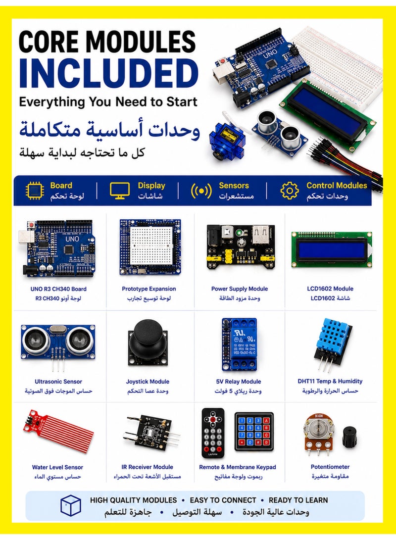 BASEMENT-1 Project Super Starter Kit for R3 Mga2560 Mega328 Nano with Tutorial Compatible with Arduino IDE Electronics kit - Image 3