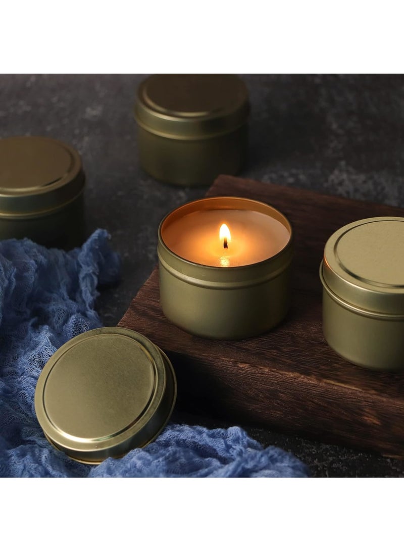 SOLARAE 24 Pcs Candle Tin, 8oz Candle Containers, Candle Jars for DIY Candle Making, Gold Color, Arts & Crafts, Storage and Holiday Gifts (Gold ) - Image 2