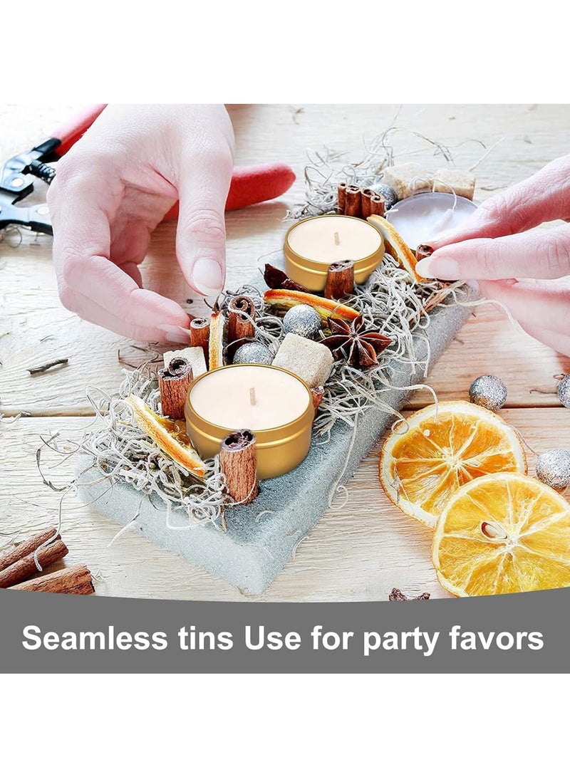 SOLARAE 24 Pcs Candle Tin, 8oz Candle Containers, Candle Jars for DIY Candle Making, Gold Color, Arts & Crafts, Storage and Holiday Gifts (Gold ) - Image 3