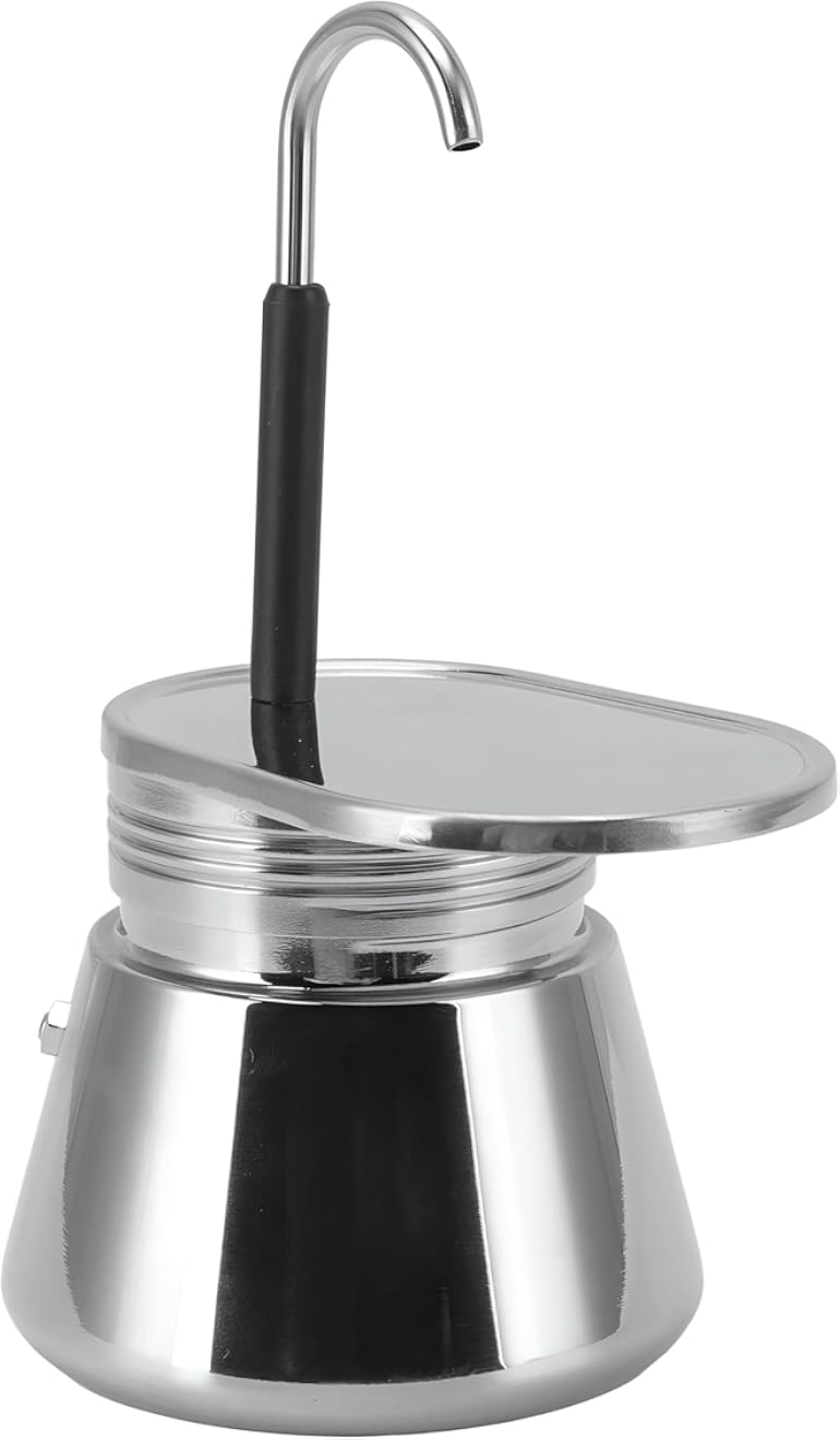 Stainless Steel Coffee Maker - Versatile Large Capacity Stovetop Moka Pot with Easy DIY Assembly, Suitable for Electric, Gas, or Ceramic Stovet for Fresh Coffee Anytime at Home or Outdoors