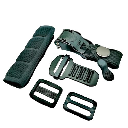 ZYRELYNX Helmet Quick Release Buckle Kit Ratcheted Helmet Chin Strap Adapter - Replacement Kit Compatible with Classic D-Rings Helmet, For Half, 3/4, Full Face Helmet, Black, 1 Pack - Image 1