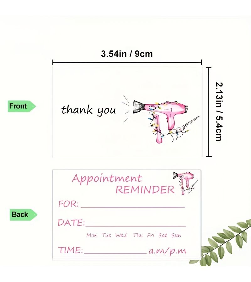 Hair Salon Appointment Cards 100 Sheets for Stylists and Small Business Use - Image 3