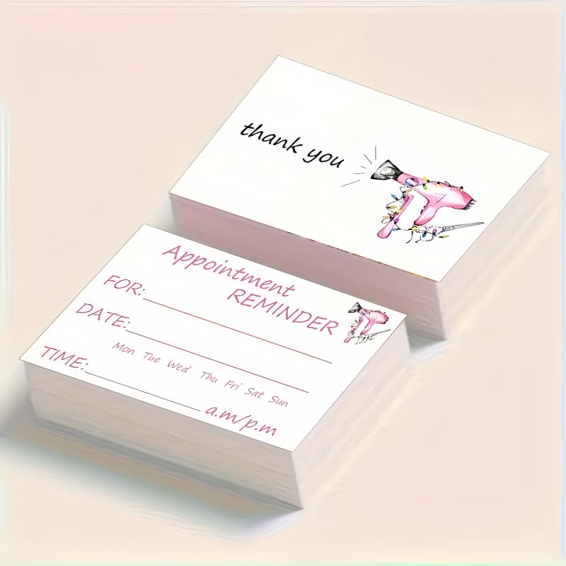 Hair Salon Appointment Cards 100 Sheets for Stylists and Small Business Use - Image 2