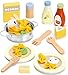 Pillowhale Pasta Food Toys Wooden Play Kitchen Food Play Food with Pots and Pans Playset Kids Pretend Play Kitchen Accessories Toys Set for Girls Boys 3Years Old - Image 2